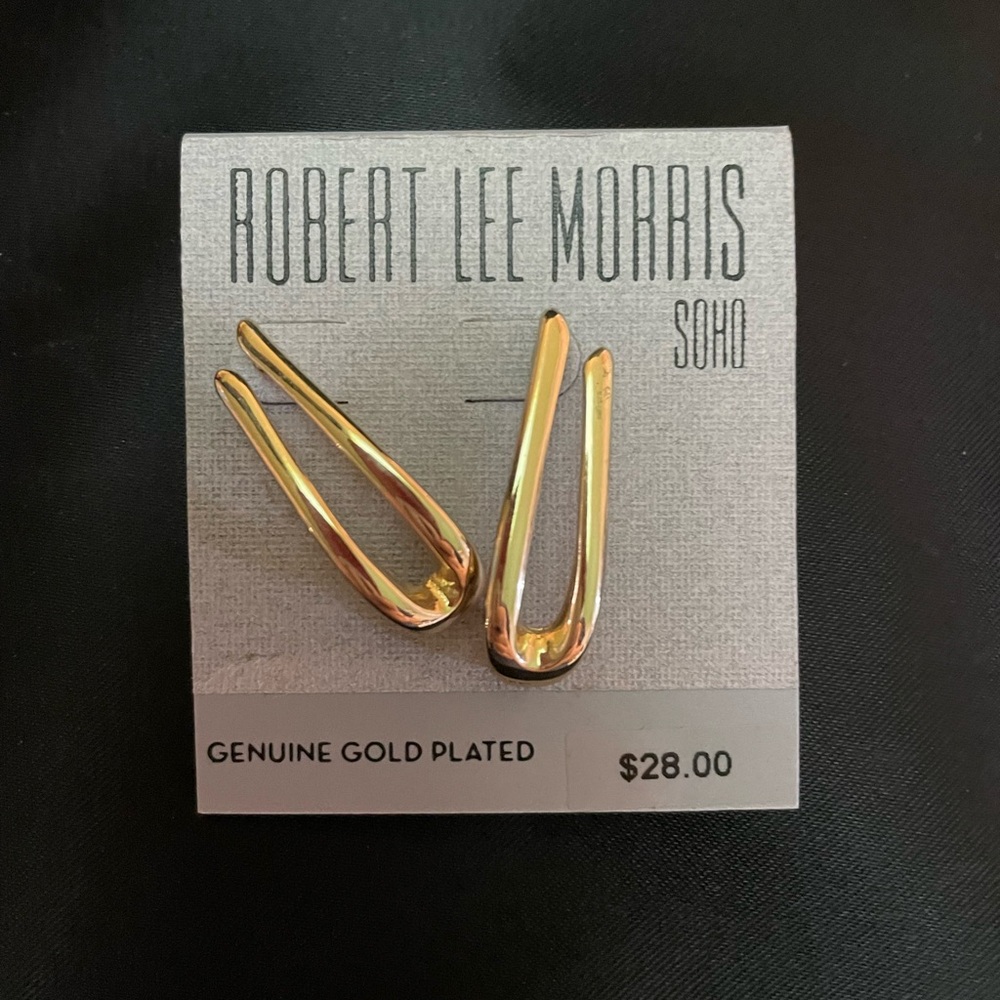 Robert Lee Morris Gold Tone Stud Earrings